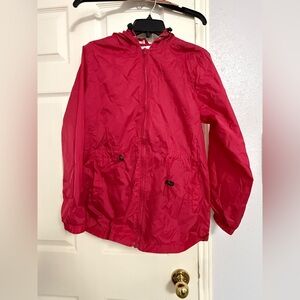 Red Windbreaker Rain Jacket